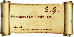 Stankovits Gréta névjegykártya